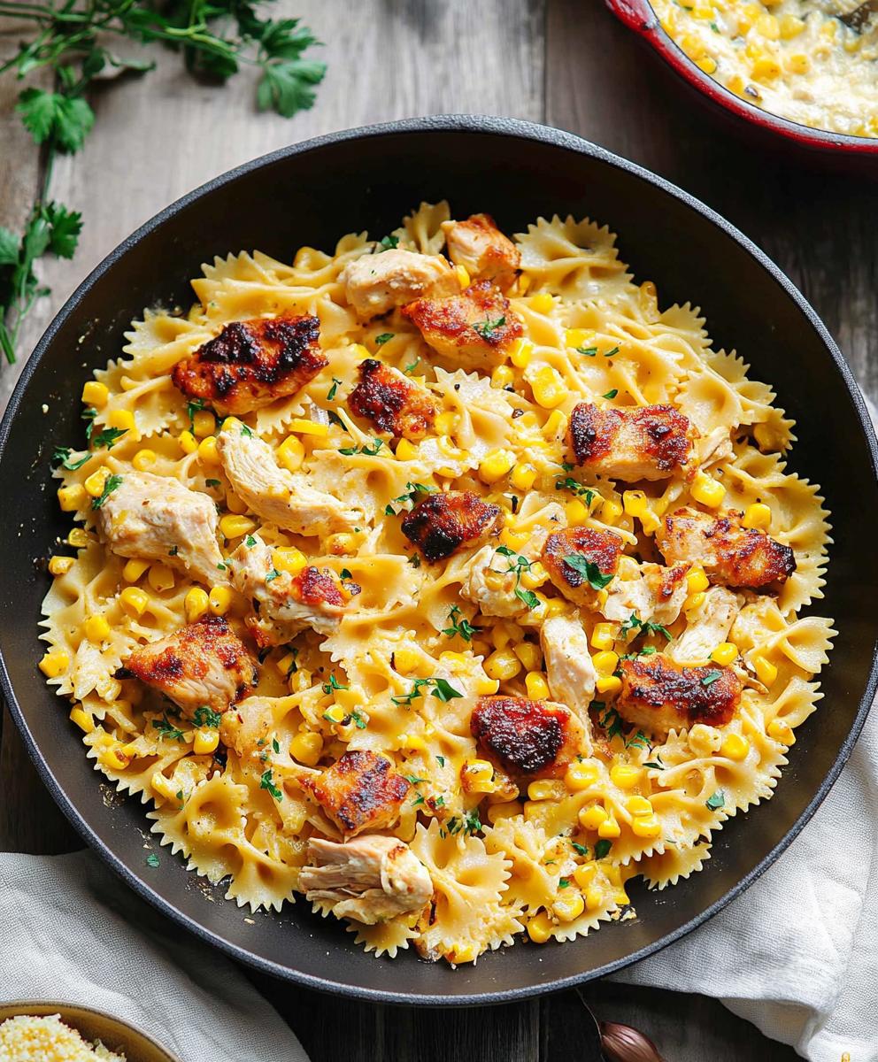 Creamy Chicken And Corn Pasta Recipe