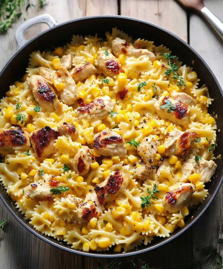 Creamy Chicken And Corn Pasta Recipe