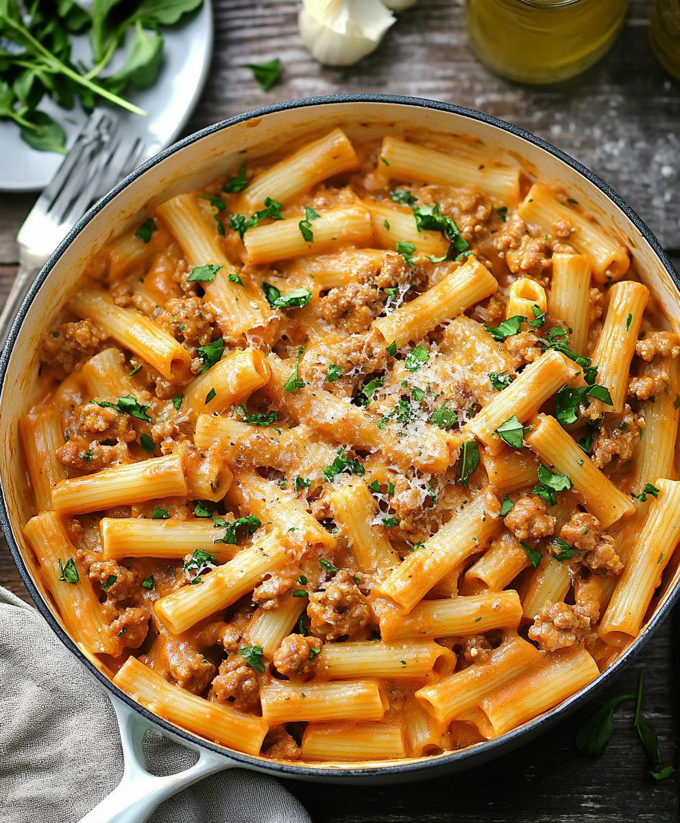Creamy Sausage Rigatoni Recipe