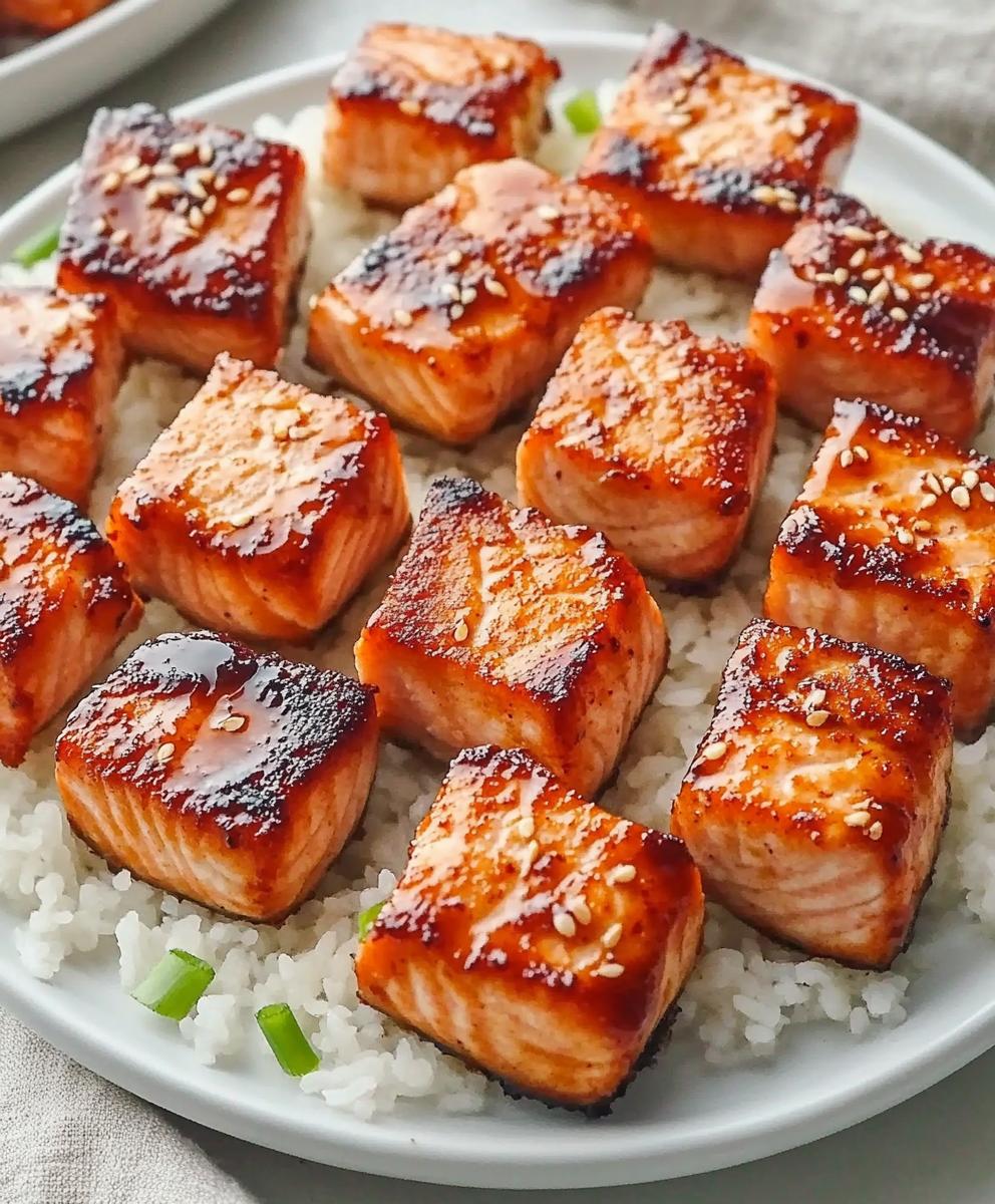 Crispy Honey Garlic Salmon Bites Recipe