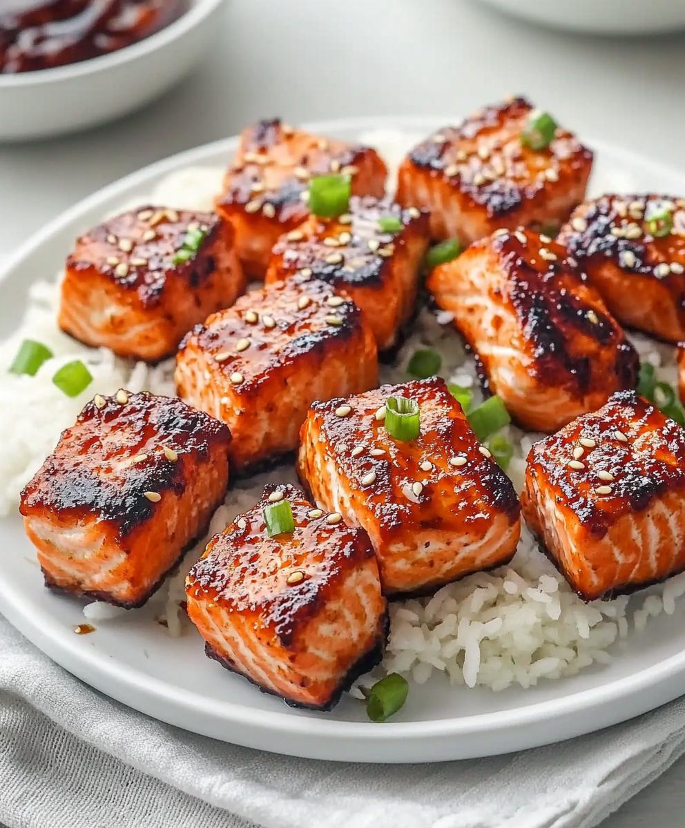 Crispy Honey Garlic Salmon Bites Recipe