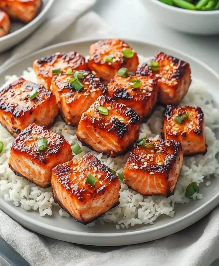 Crispy Honey Garlic Salmon Bites Recipe