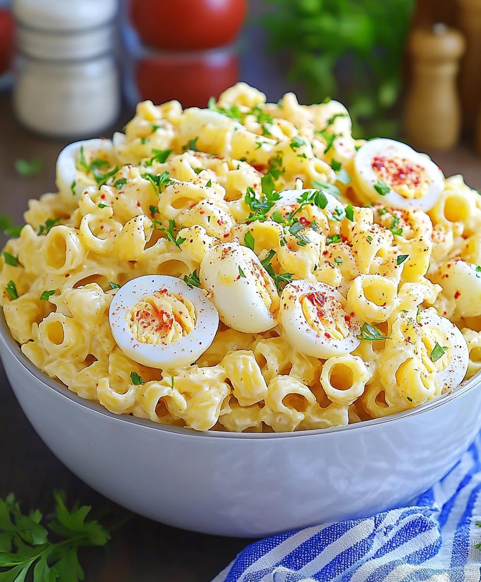 Deviled Egg Pasta Salad Recipe
