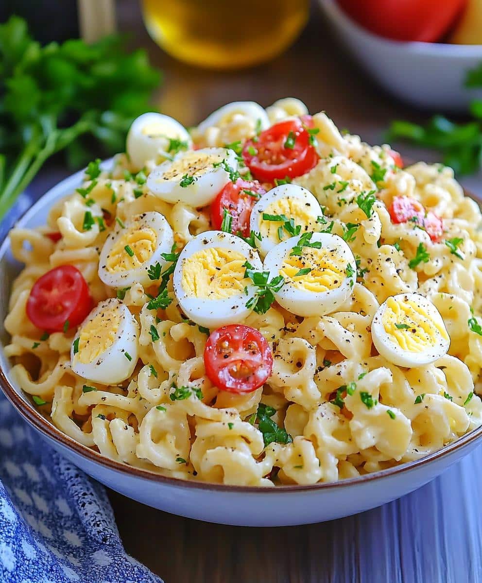 Deviled Egg Pasta Salad Recipe