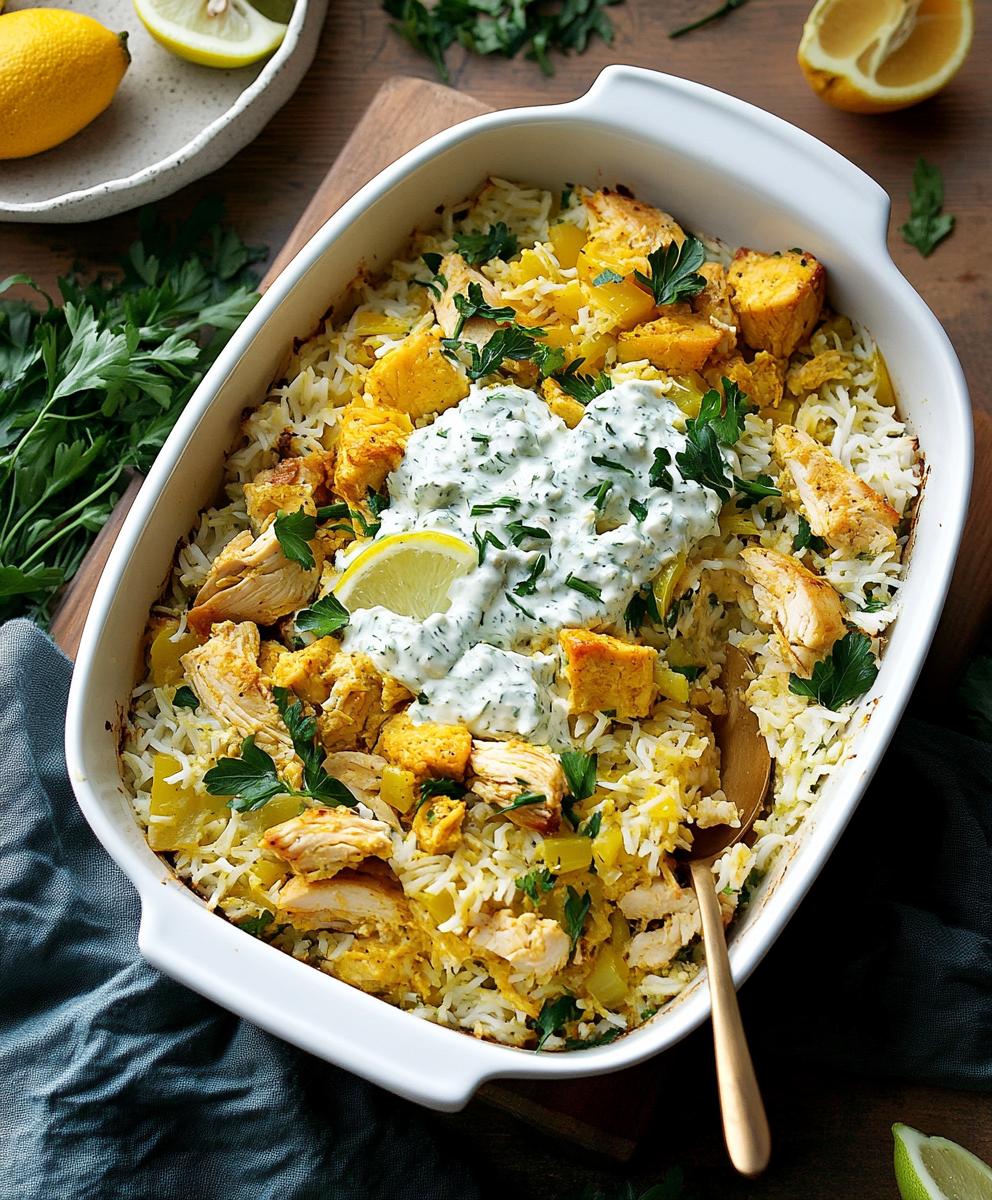 Dump-and-bake Chicken Tzatziki Casserole Recipe