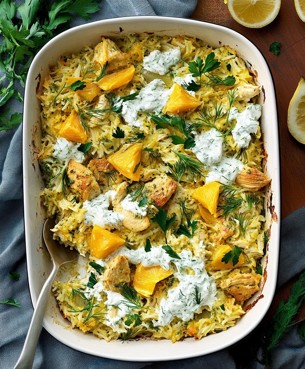 Dump-and-bake Chicken Tzatziki Casserole Recipe