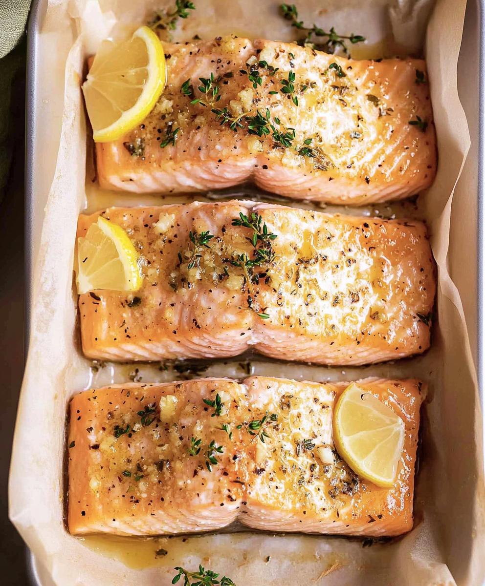Garlic Butter Baked Salmon Recipe