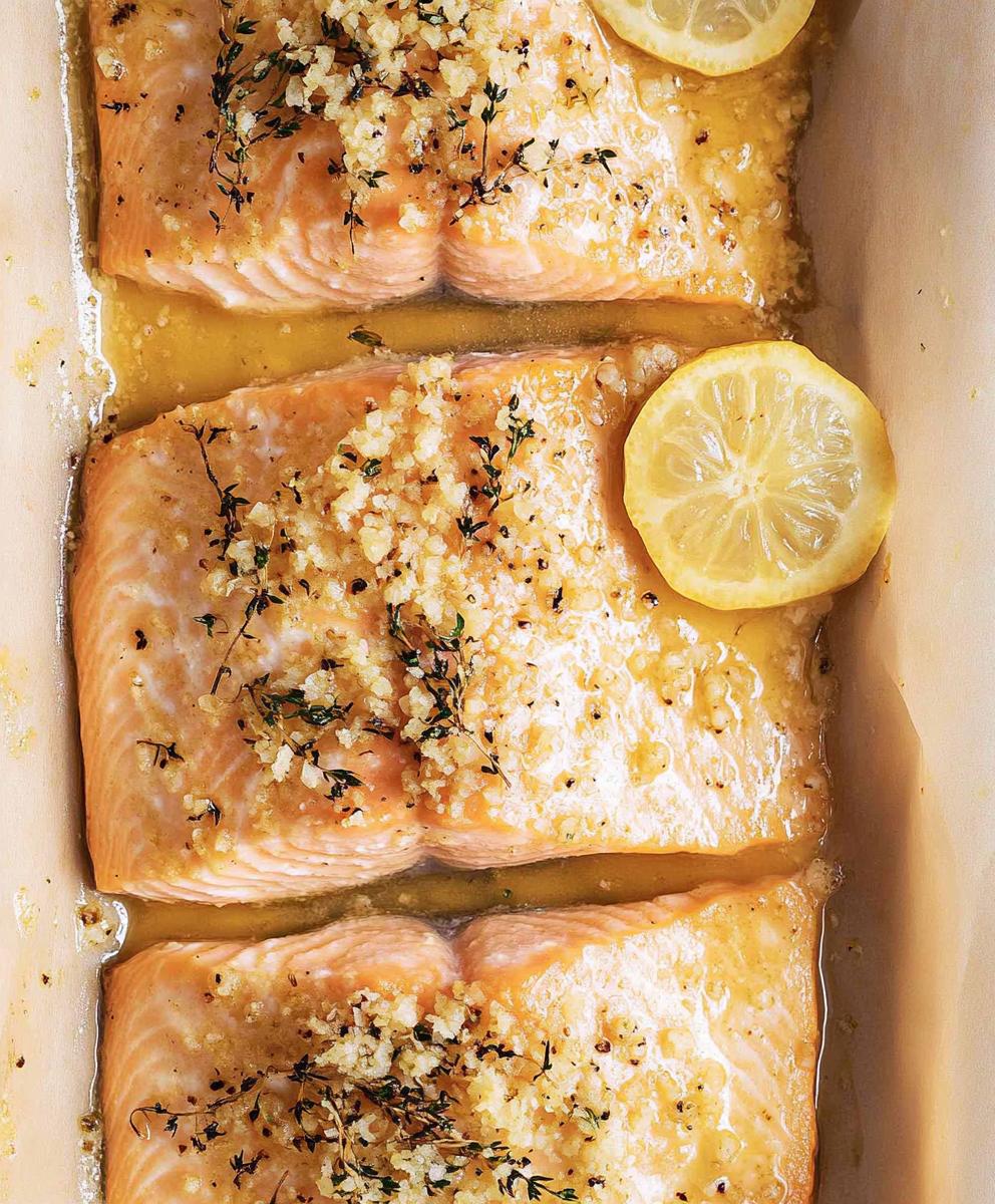 Garlic Butter Baked Salmon Recipe
