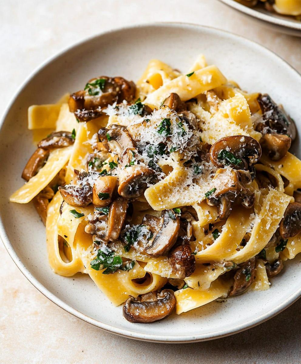 Garlic Mushroom Pasta Recipe