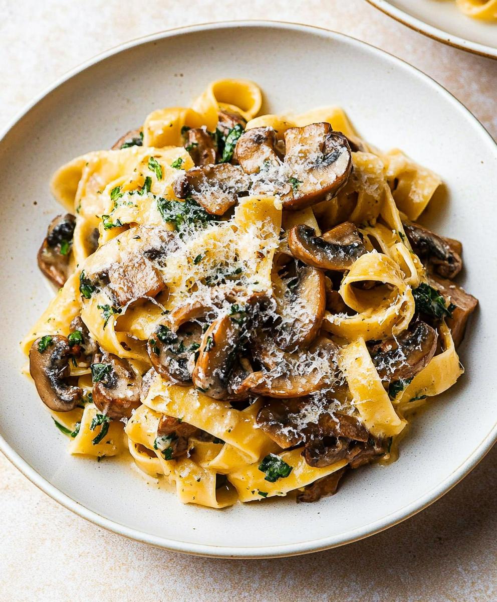 Garlic Mushroom Pasta Recipe