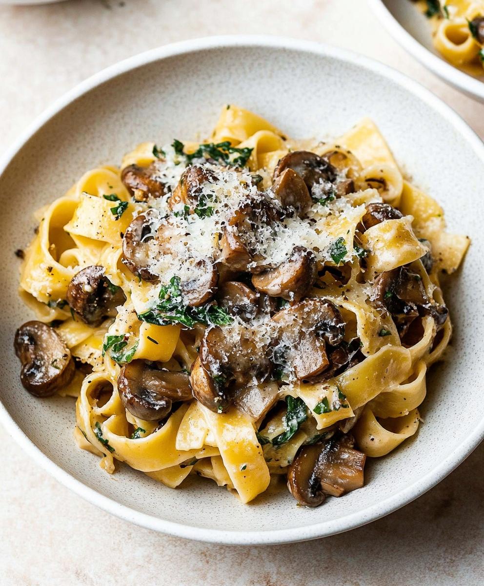 Garlic Mushroom Pasta Recipe