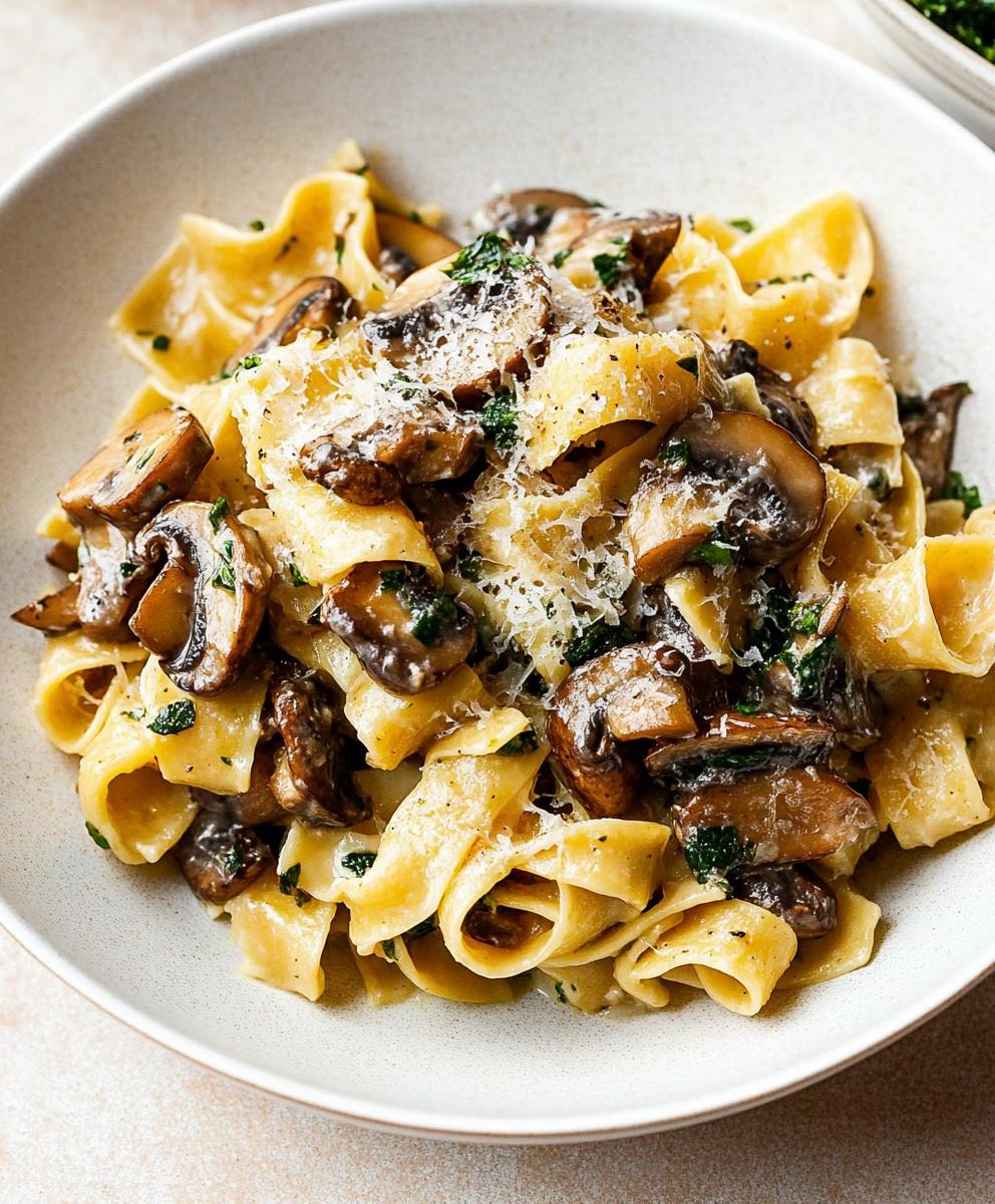 Garlic Mushroom Pasta Recipe