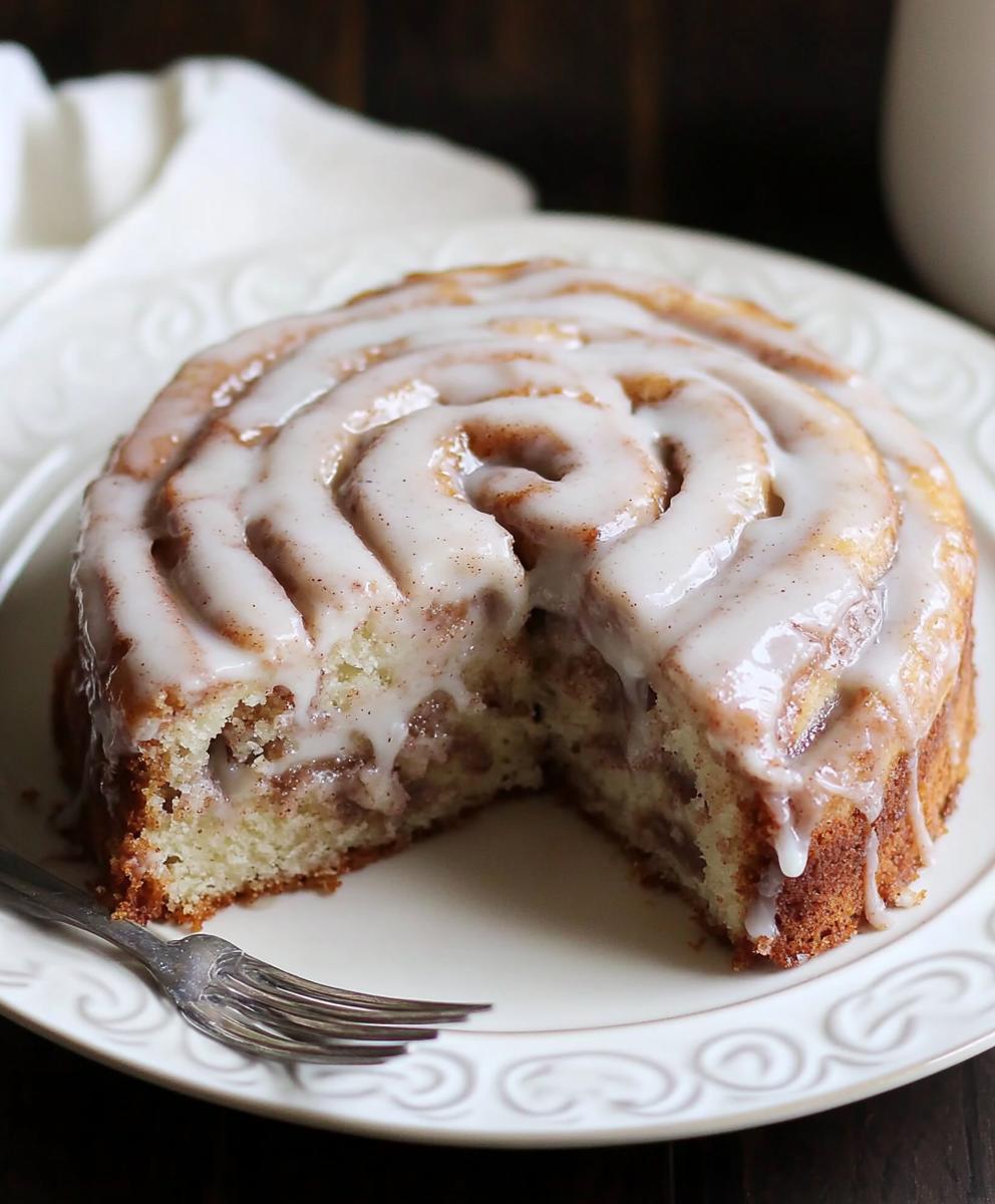 Gooey Cinnamon Roll Cake Recipe
