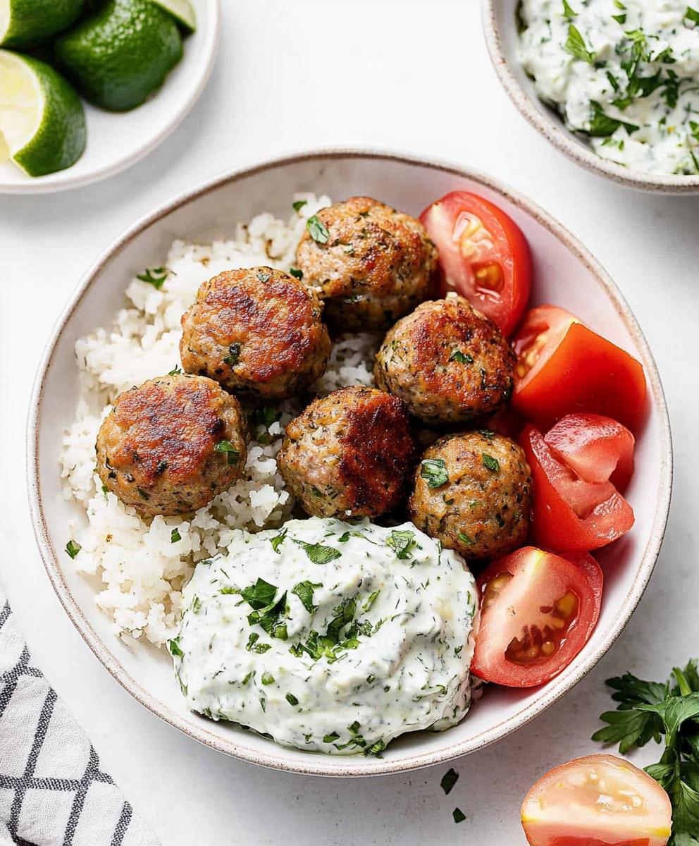 Greek Turkey Meatballs With Tzatziki Recipe