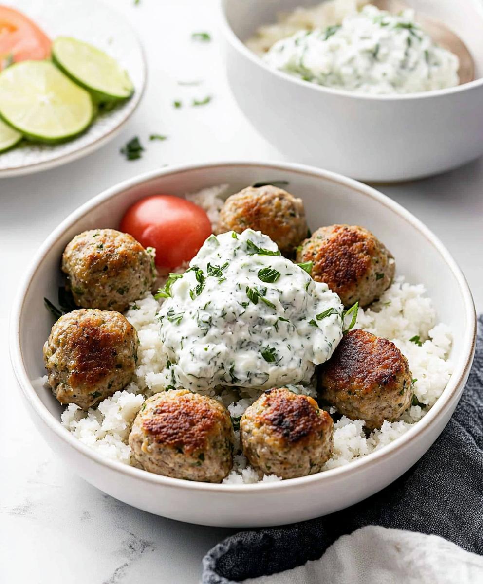 Greek Turkey Meatballs With Tzatziki Recipe