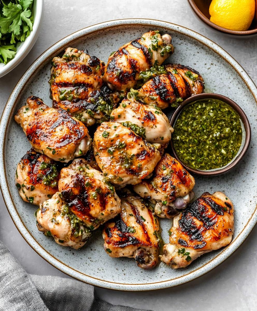 Grilled Chicken Thighs With Chimichurri Recipe