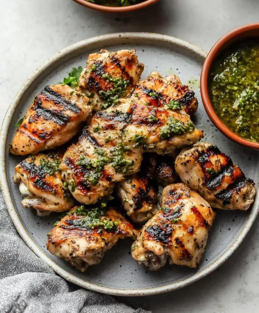 Grilled Chicken Thighs With Chimichurri Recipe