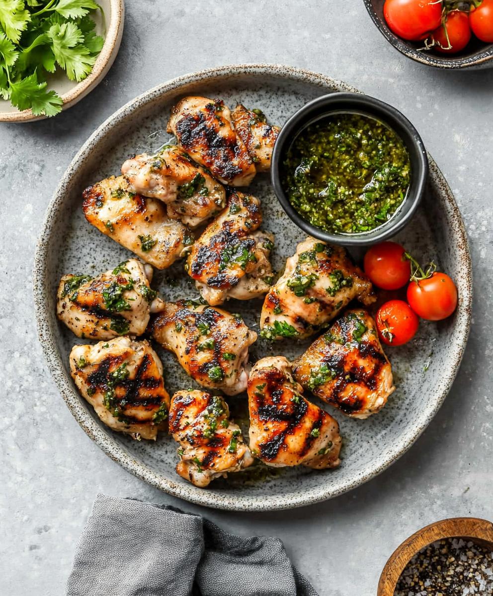 Grilled Chicken Thighs With Chimichurri Recipe