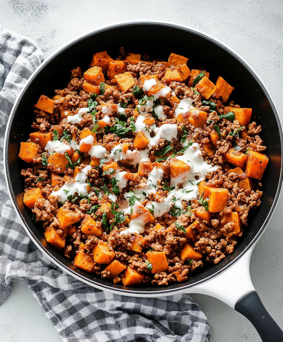 Ground Turkey Sweet Potato Skillet Recipe