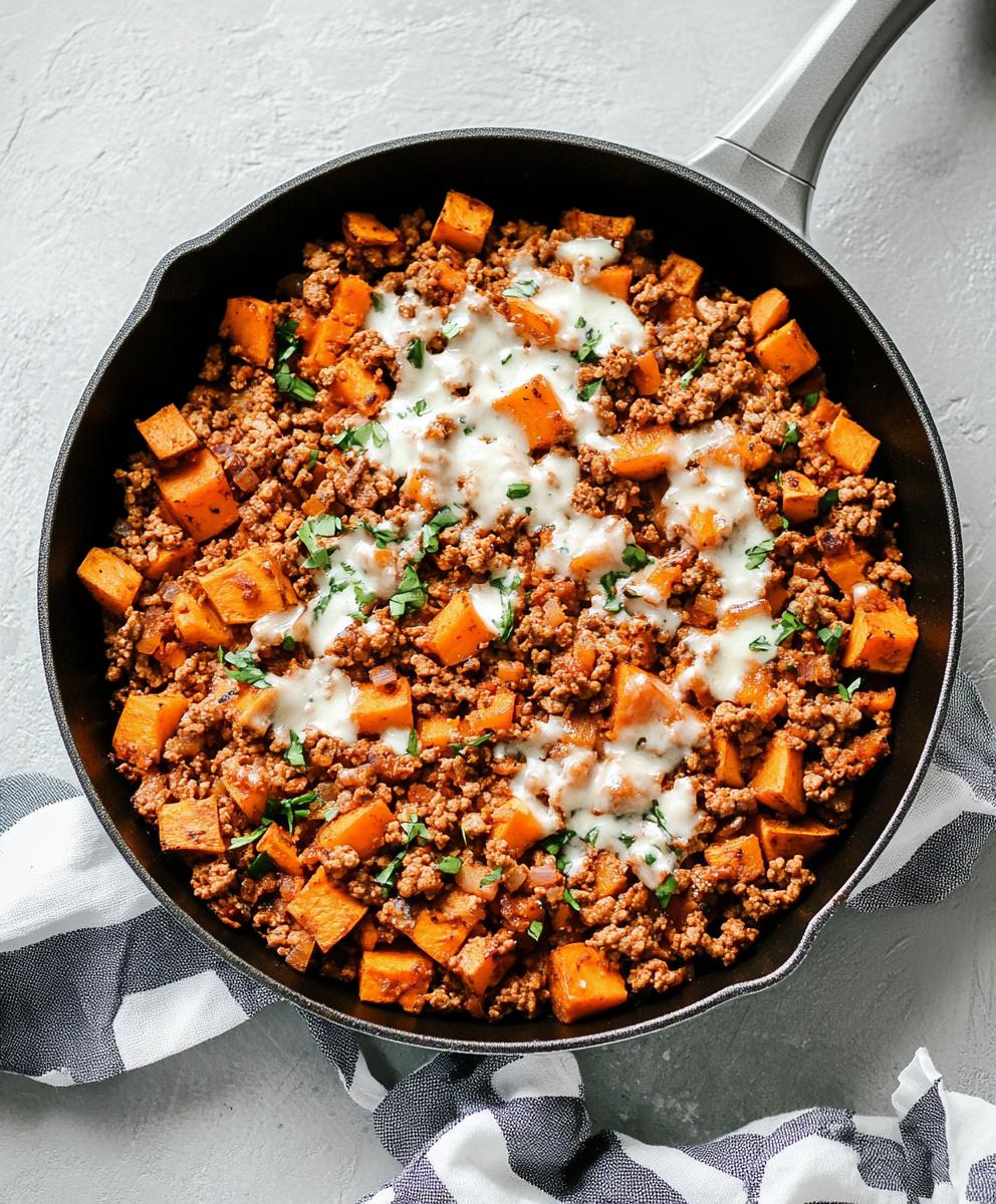 Ground Turkey Sweet Potato Skillet Recipe