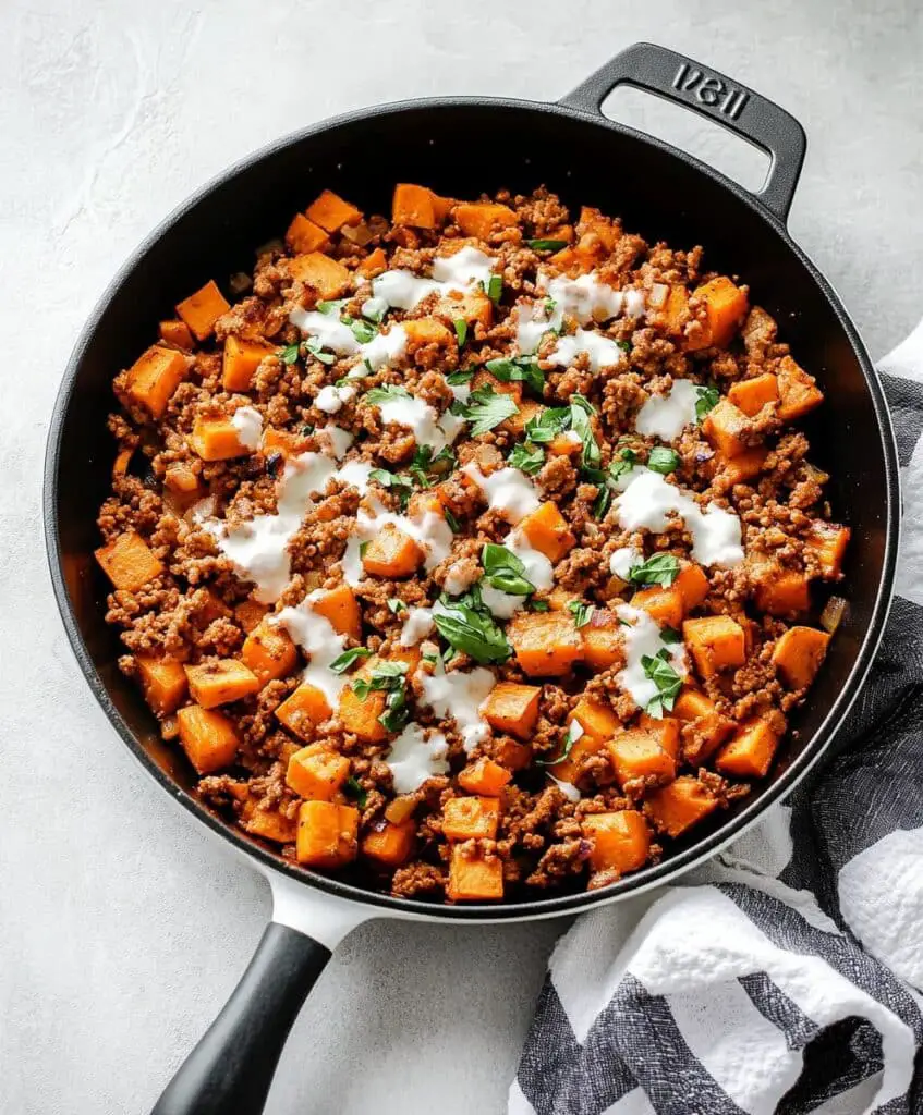 Ground Turkey Sweet Potato Skillet Recipe