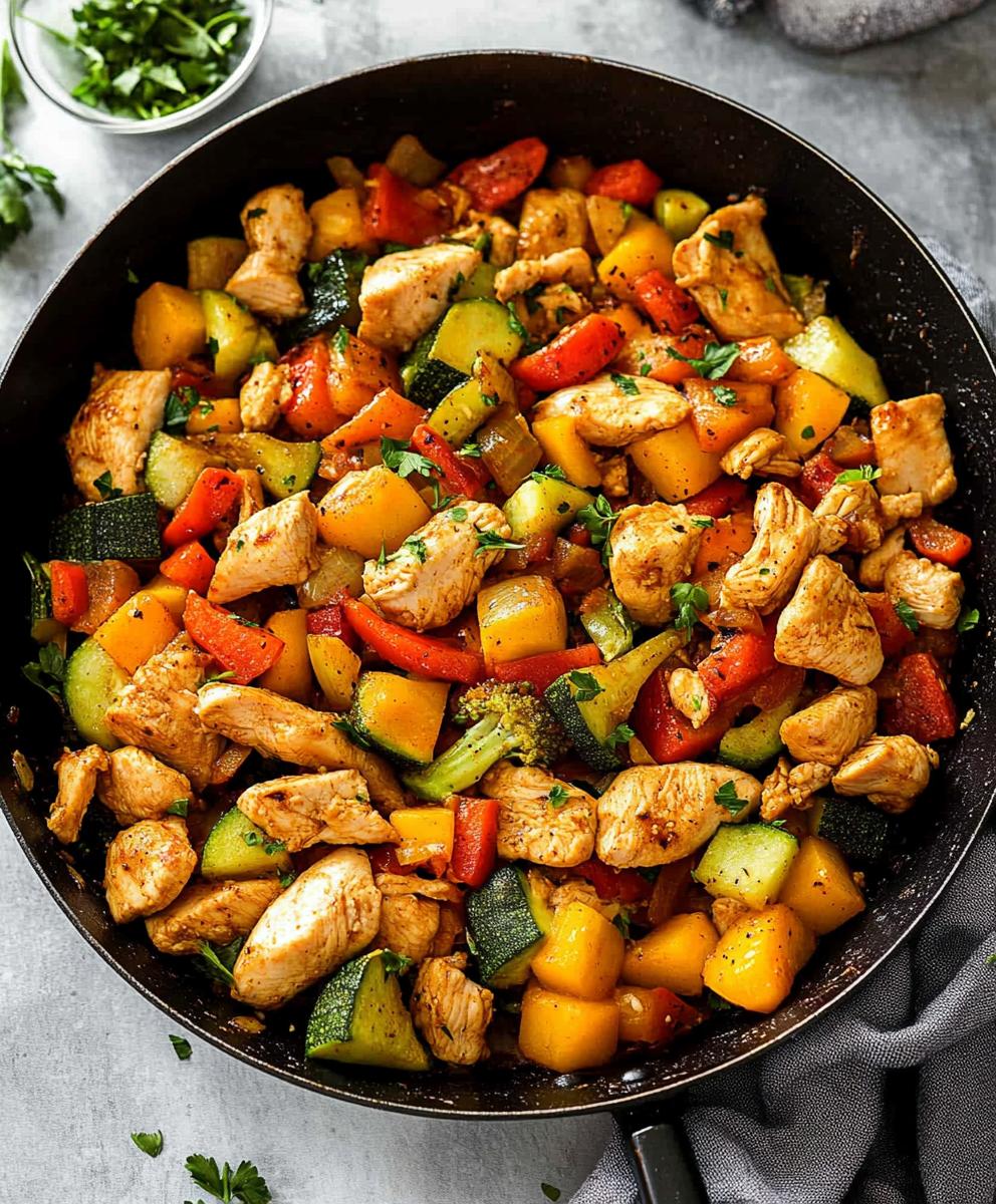 Healthy Chicken And Vegetables Skillet Recipe