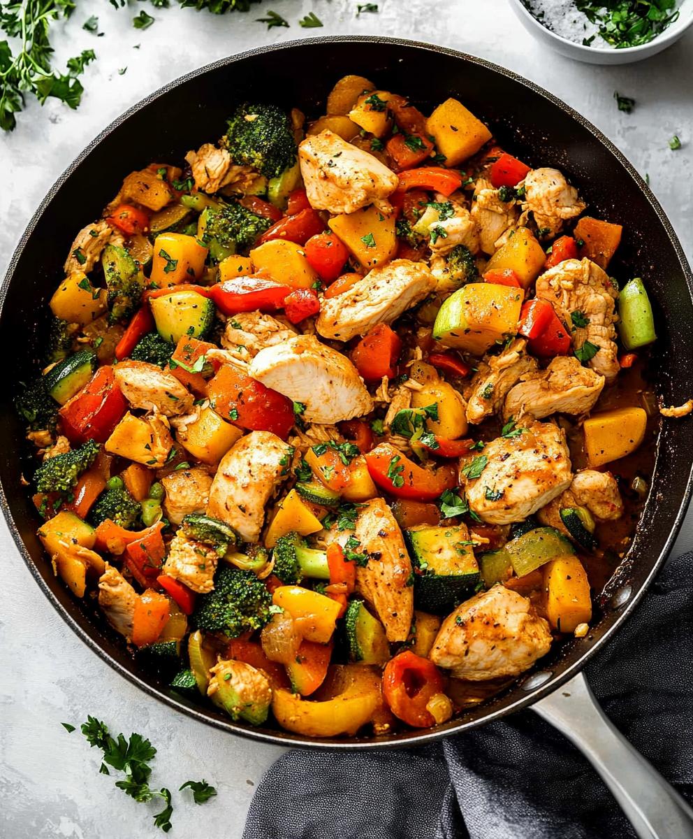 Healthy Chicken And Vegetables Skillet Recipe