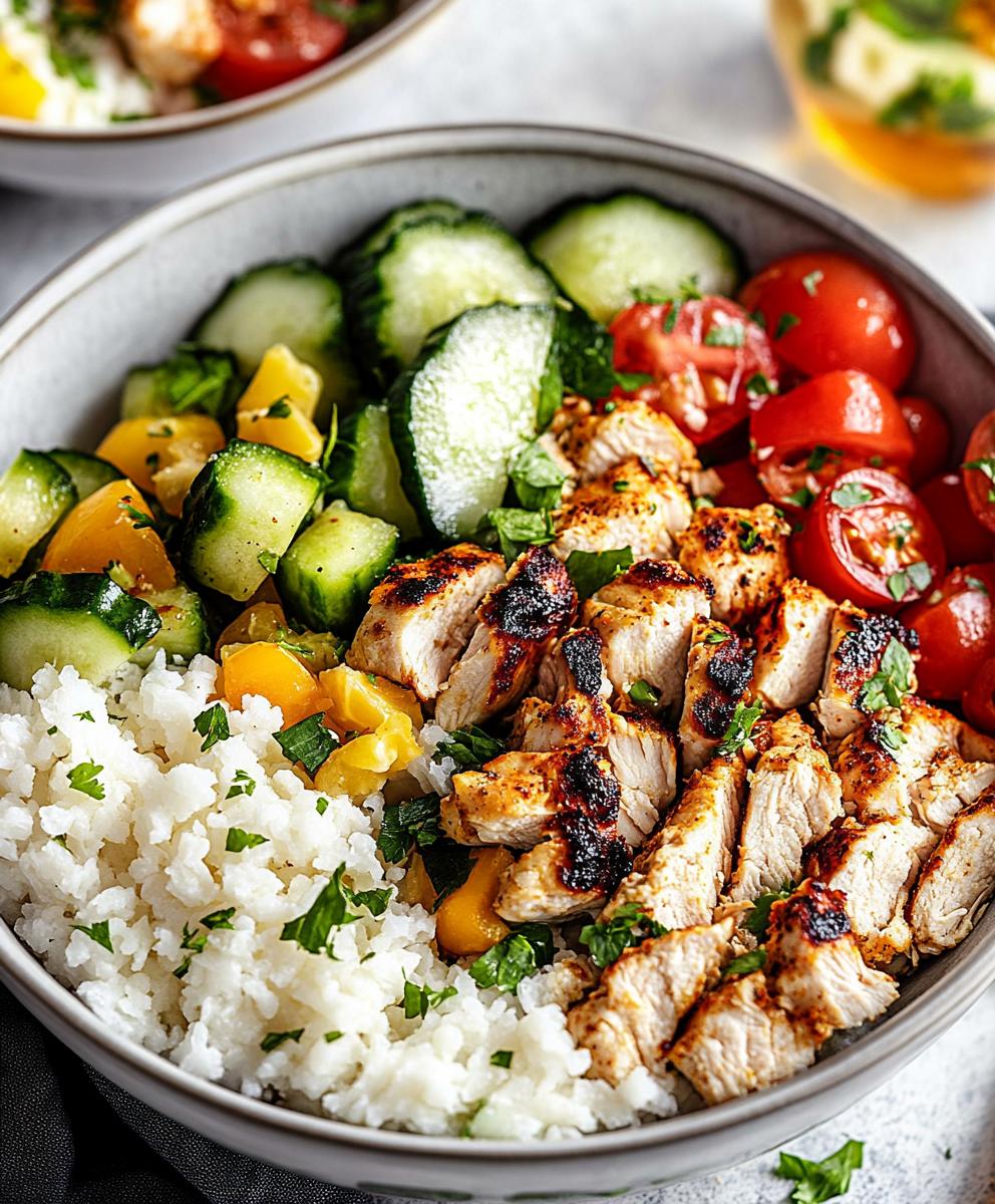 Healthy Greek Chicken Bowls Recipe