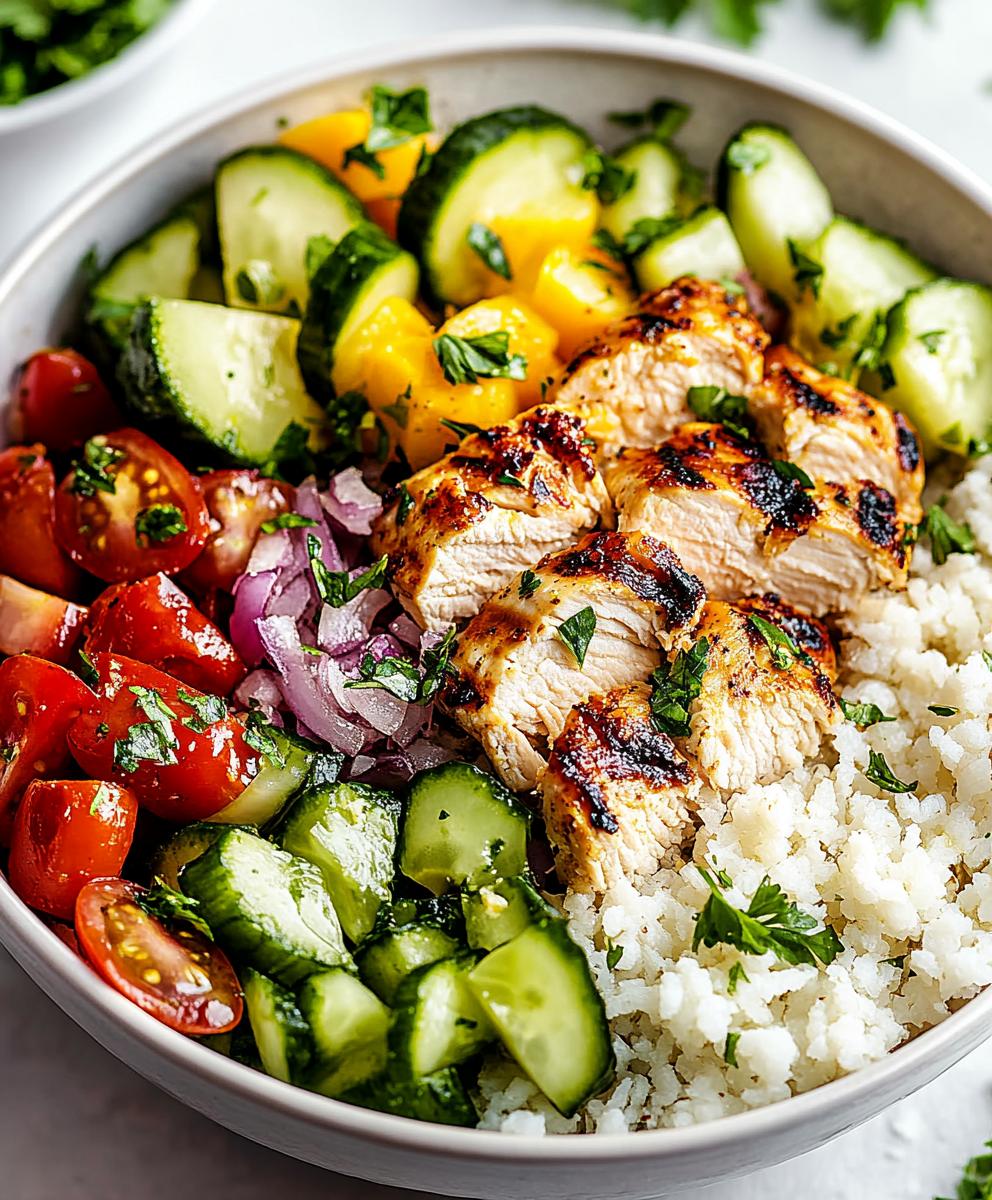 Healthy Greek Chicken Bowls Recipe