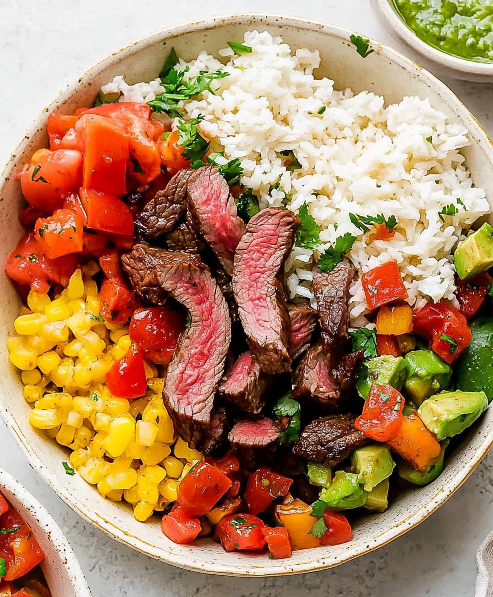 High Protein Steak Fajita Bowl Recipe