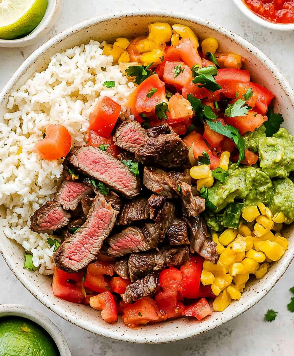 High Protein Steak Fajita Bowl Recipe