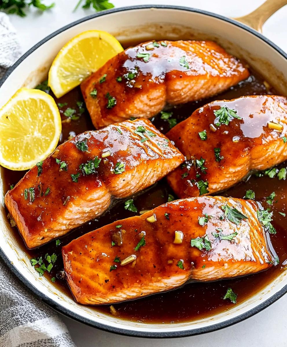 Honey Garlic Glazed Salmon Recipe