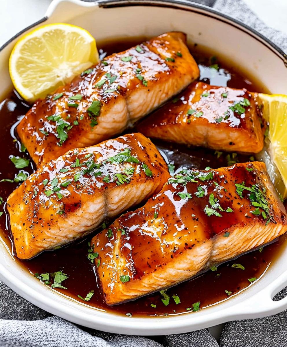 Honey Garlic Glazed Salmon Recipe