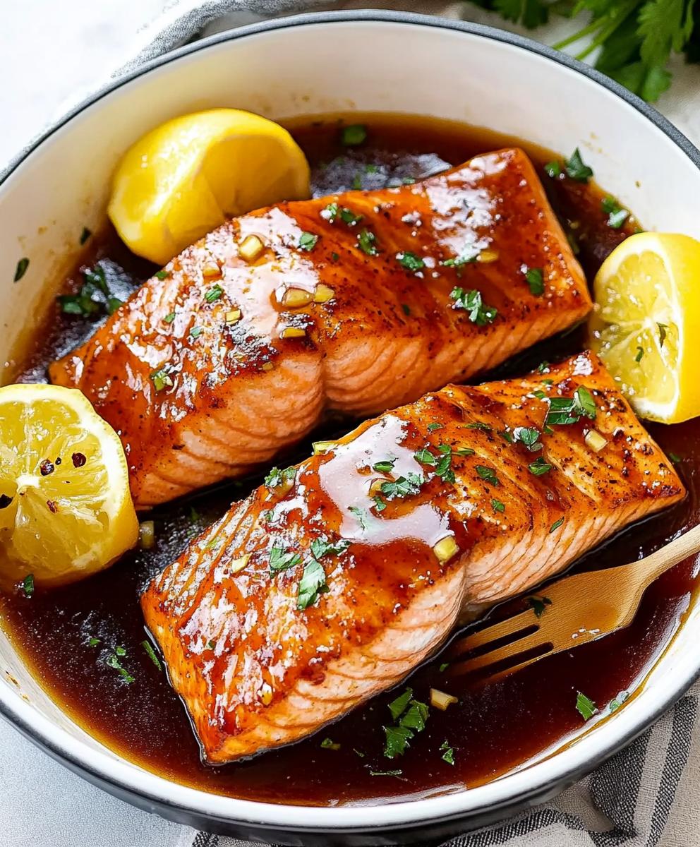 Honey Garlic Glazed Salmon Recipe