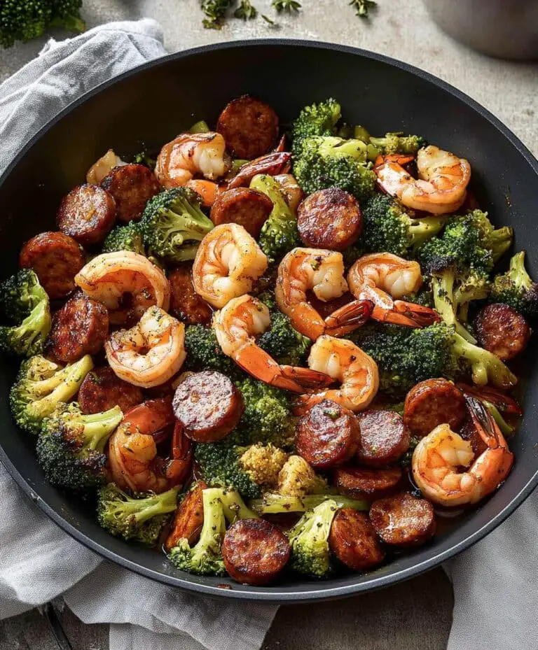 Honey Garlic Shrimp, Sausage, And Broccoli Recipe