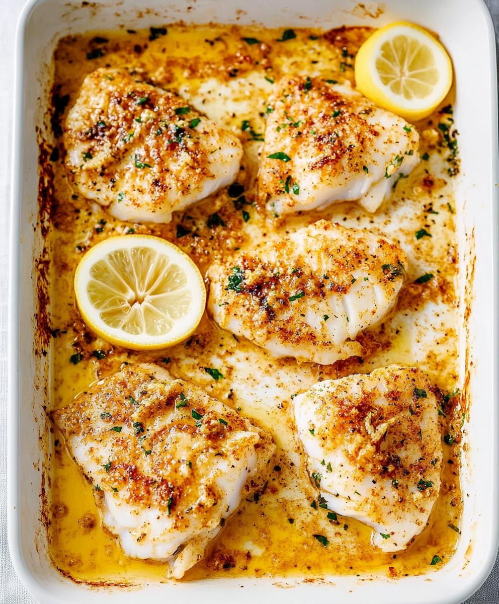 Lemon Butter Baked Cod Recipe