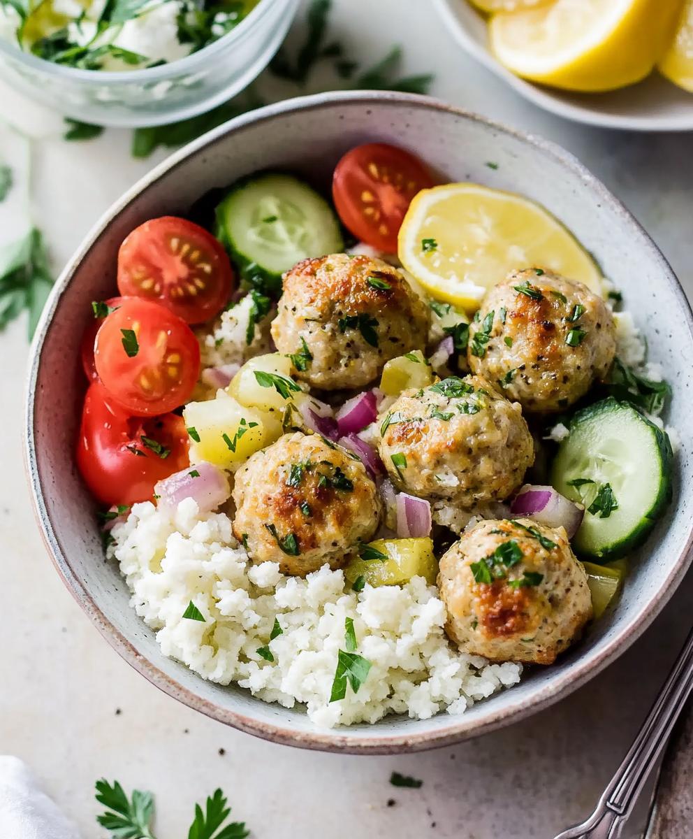 Mediterranean Chicken Meatballs Recipe
