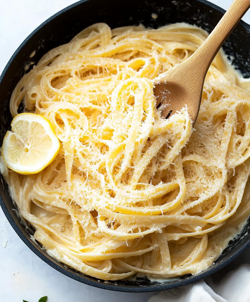 One Pot Lemon Garlic Parmesan Pasta Recipe