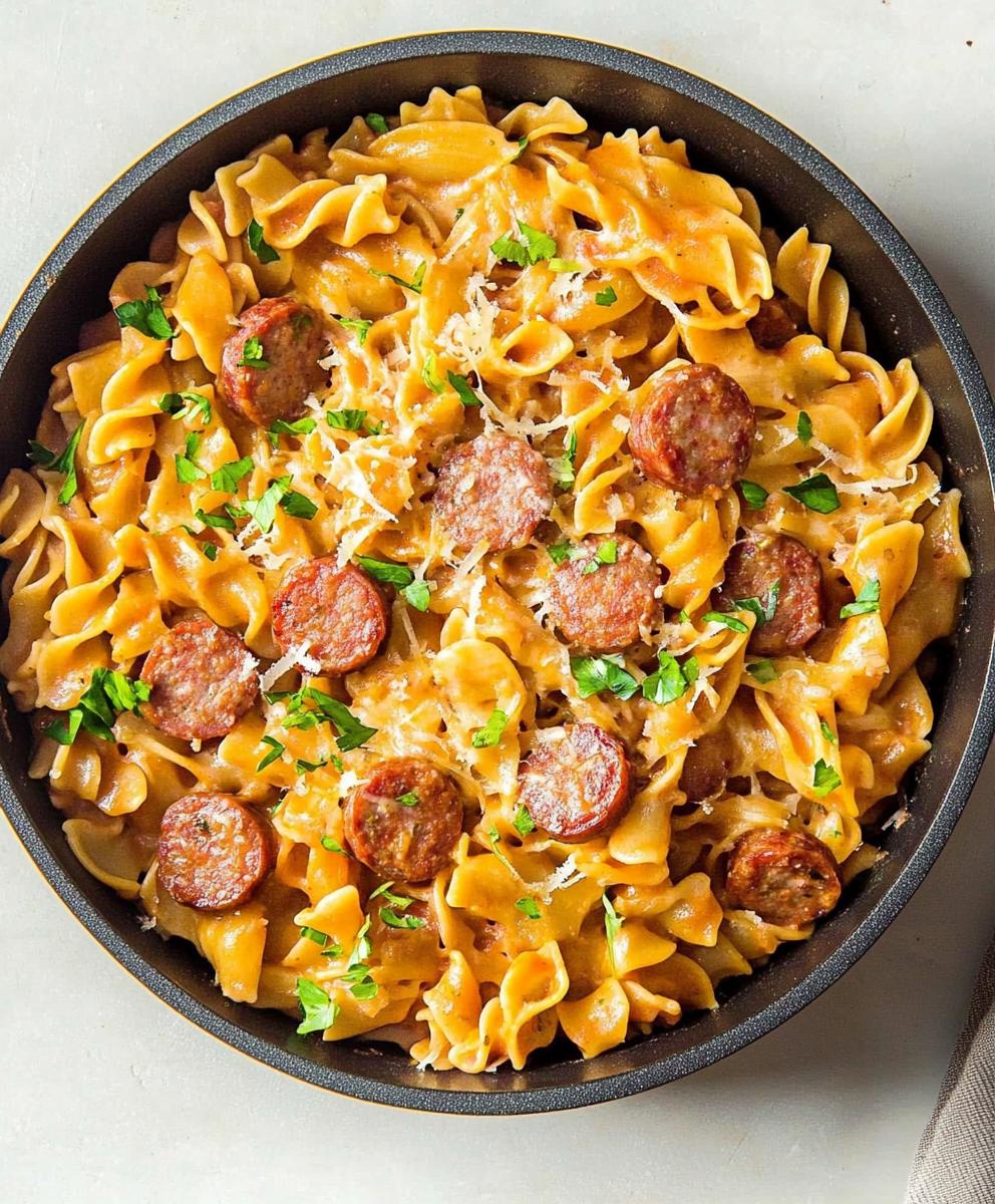 One Pot Smoked Sausage Pasta Recipe