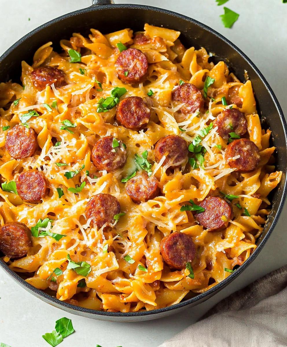 One Pot Smoked Sausage Pasta Recipe