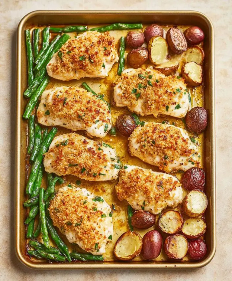 Parmesan Crusted Chicken Sheet Pan Dinner Recipe