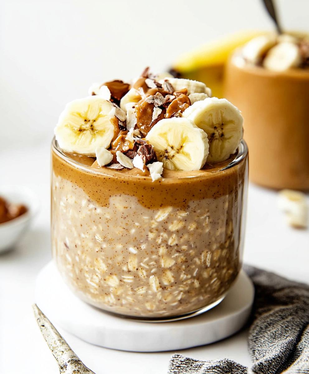 Peanut Butter Banana Overnight Oats Recipe