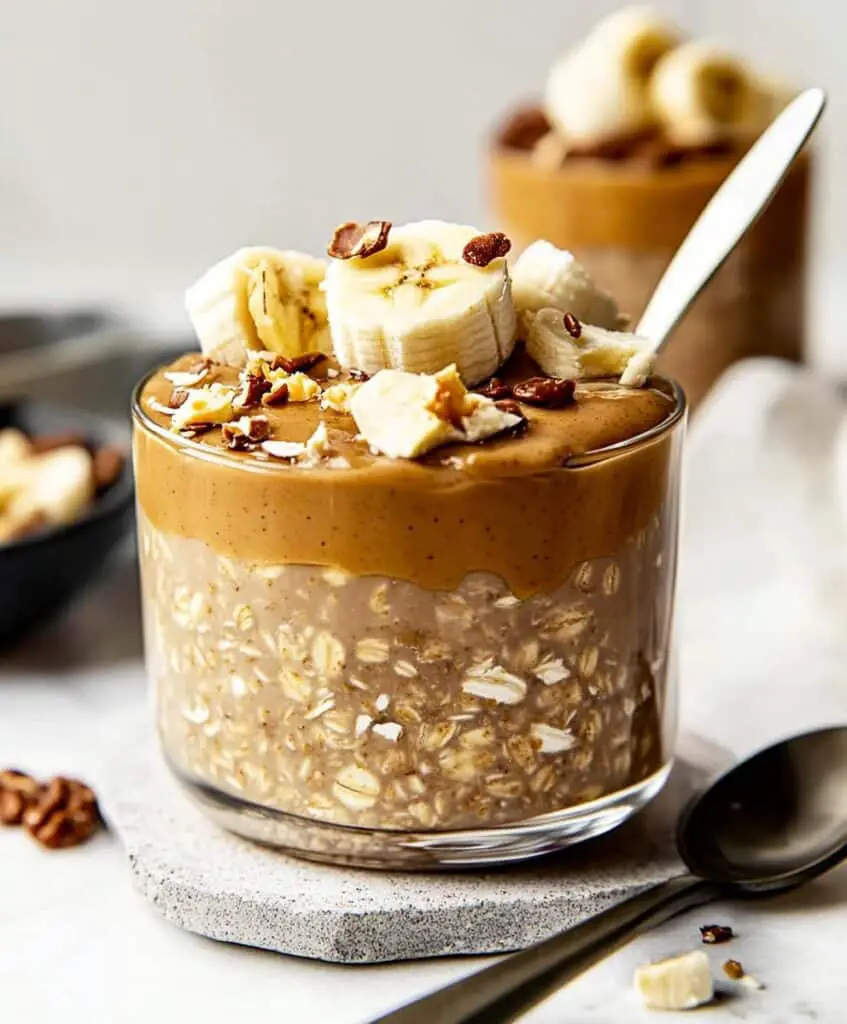 Peanut Butter Banana Overnight Oats Recipe