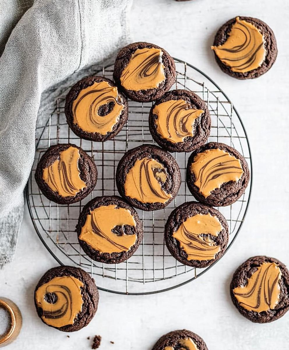 Peanut Butter Swirl Brownie Cookies Recipe