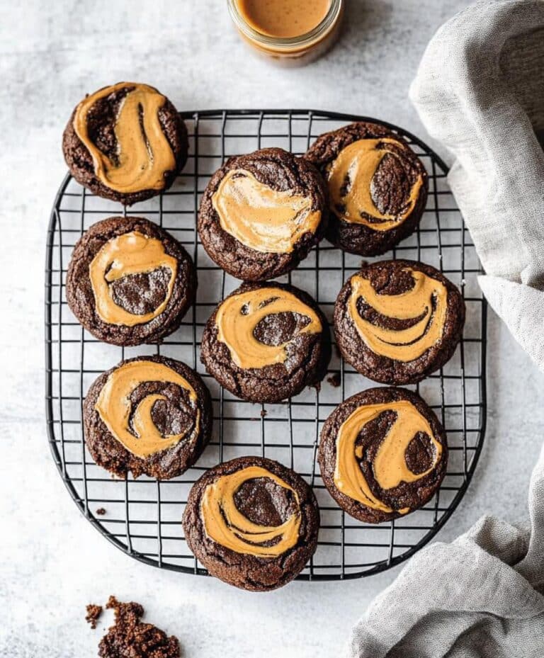Peanut Butter Swirl Brownie Cookies Recipe