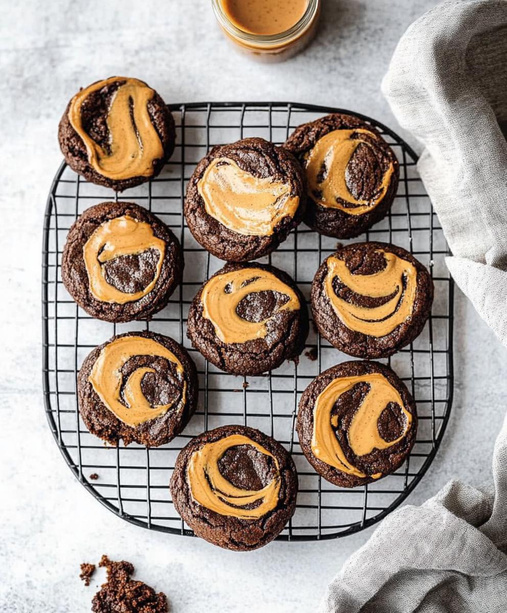 Peanut Butter Swirl Brownie Cookies Recipe