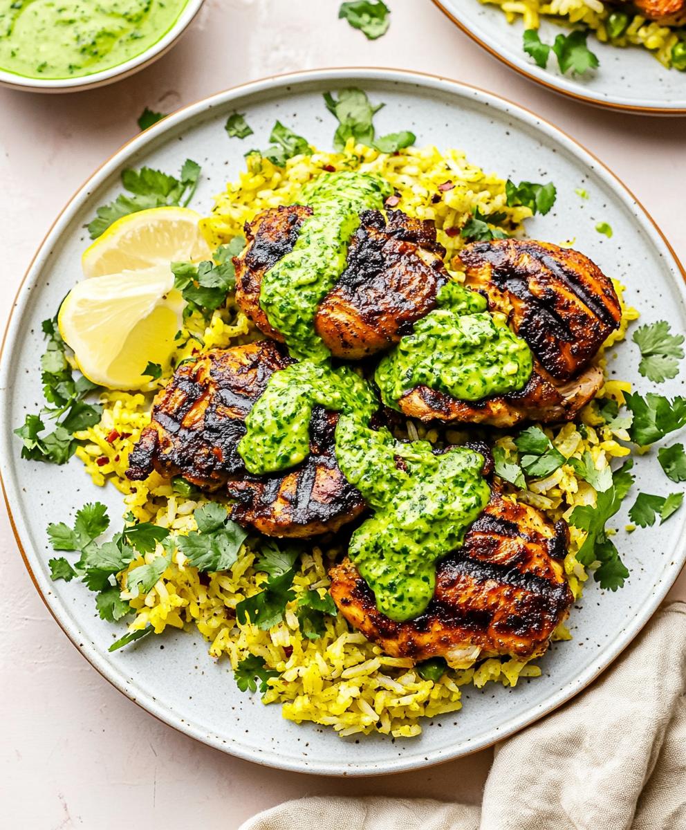Peruvian Chicken And Rice With Green Sauce Recipe