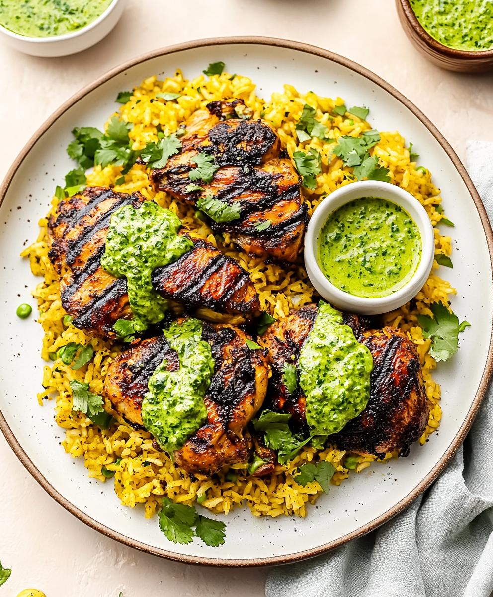 Peruvian Chicken And Rice With Green Sauce Recipe