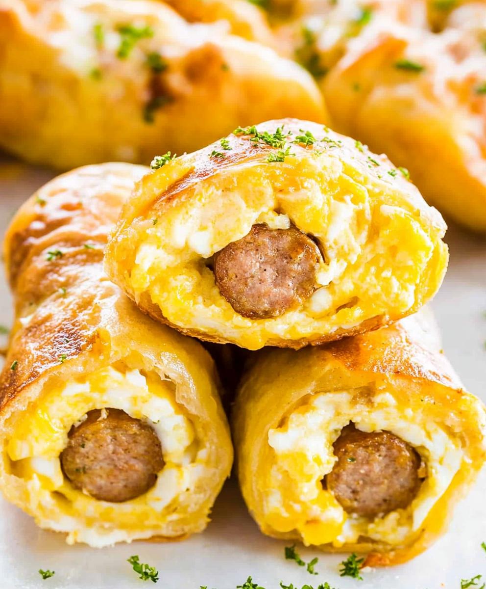 Sausage Egg And Cheese Breakfast Roll-ups Recipe