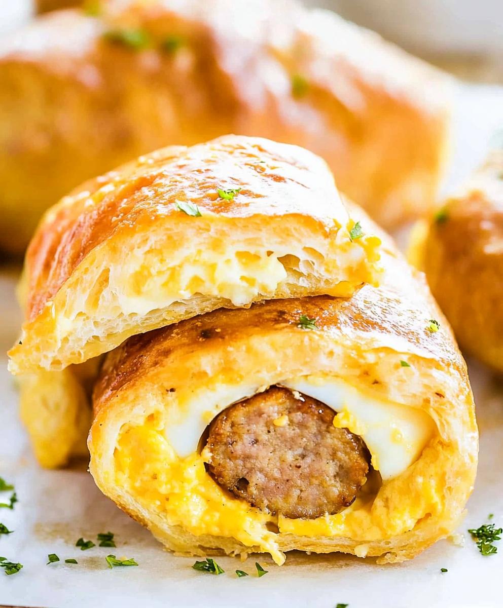 Sausage Egg And Cheese Breakfast Roll-ups Recipe